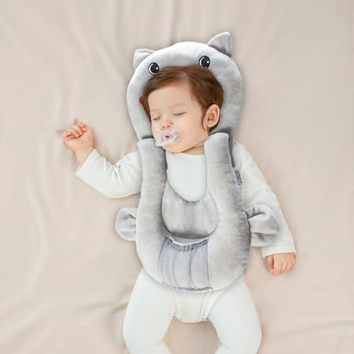 Generisch 2024 Babyflaschenhalter Verstellbares Baby Selbstfütterung Kissen weiche Babyflasche Stützkissen Handfreie Flaschenhalter Kissenmaschine Waschen Baby Travel Pillow Baby Nackenkissen (Grey)