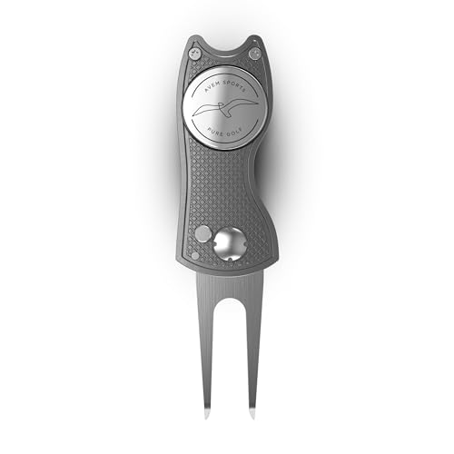 Avem Sports Pitchgabel Golf - Golfzubehör in grau - Pitching Gabel mit Ballmarker