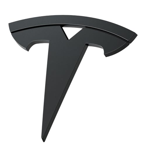 Spigen Tesla Model 3 Highland 2024 Vorderes Emblem Logo Aufkleber, Perfekte Anpassung und Abdeckung, Einfache Installation, Kompatibel mit Tesla Model 3 Highland 2024 Zubehör - Schwarz