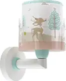 Dalber kinder Wandlampe kinderzimmer, Kinderlampe Wandleuchte Wolken Loving Deer Reh Tiere Rosa, Rose, 61279, E27