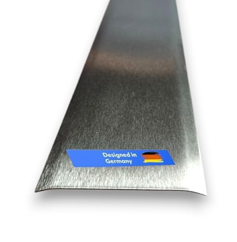 Gastro-Blechdesign Übergangsprofil, Edelstahl k240 geschliffen, 1,5 mm stark, Übergangsprofile, 1150 x 100 mm Übergangsleiste,Übergangsschiene, Höhenausgleichprofil, Türleiste