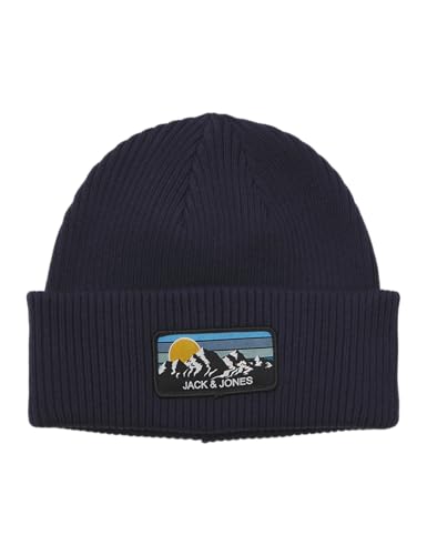 JACK&JONES JUNIOR Jungen Jacpeak Beanie Jnr Strickmütze, Navy Blazer, L-XL EU