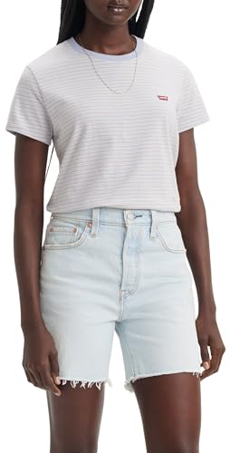 Levi's Damen Perfect Tee Collegiate Stripe Blue L