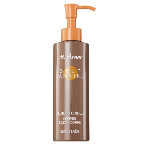 M. Asam SUN Self Tanning Fluid (200 ml) – Selbstbräuner Für Den Körper Mit Sofort- & Langzeit-Effekt, Natürlich Wirkende & Langanhaltende Bräune, Feuchtigkeitsspende Inhaltsstoffe