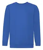 Fruit of the Loom Jungen Regular Fit Sweatshirt, Blau (Royal 51), Gr. 152 CM (Herstellergröße: 12/13 Jahre )