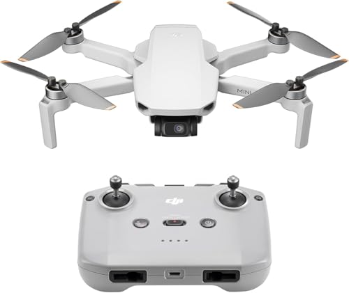 DJI Mini 4K, Drohne mit UHD Kamera 4K für Anfänger, Unter 249 g, 3-Achsen Gimbal Stabilisierung, 10km Videoübertragung, Autom Rückkehr, 1 Akkus für 31 min Flugzeit