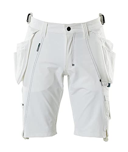 Mascot 17149-311-06 Advanced Cordura Ultimate Stretch Geringes Gewicht Shorts mit Hängetaschen, Weiß, C52 Größe