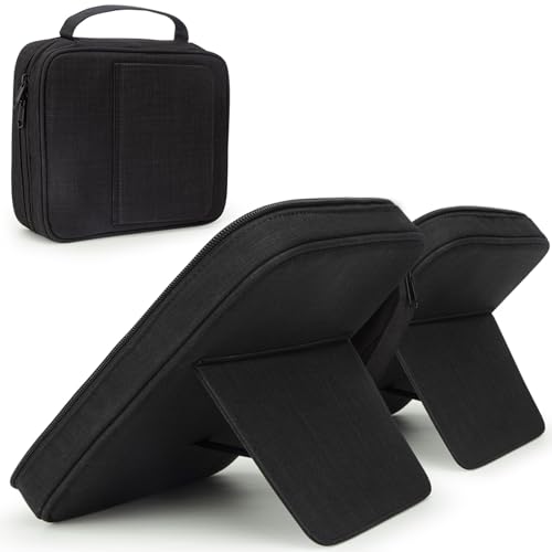 Bibelhüllen für Männer und Frauen, Bibeltasche, Kirchentasche mit Buchständer, Bibeltasche mit Griff, Reißverschluss und mehreren Taschen für Schriftstudium, Bibelschutz (schwarz)