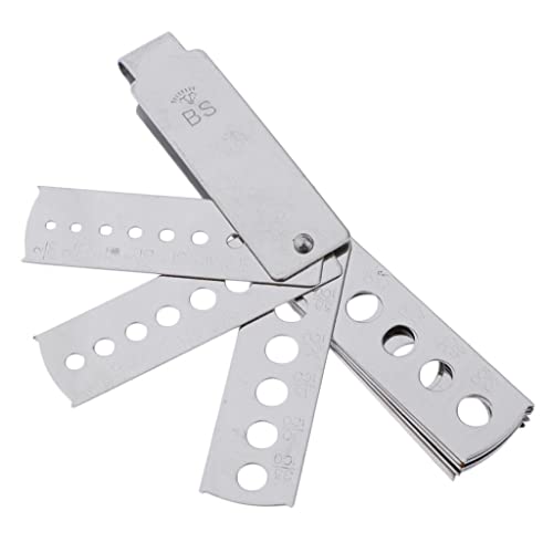 Qianly 1 Satz Aluminium Faltfächer Größenmessgerät, 8 stücke Fan