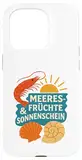 Meerfrüchte Sonnengenuss Design mit Garnele Hülle für iPhone 15 Pro