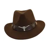 Harilla Klassischer Western Cowboyhut für Halloween, breite Krempe, Bequeme Kostümrequisiten, Cosplay-Cowgirl-Hut Weihnachtsmütze für Frauen im Freien, Berufe, Angeln, Bühnenauftritt, stil b