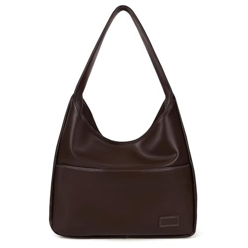 GSenhui Umhängetasche Vintage Leder Beuteltasche Retro Schultertasche Achselhöhle Tasche Tragetasche Vintage Große Kapazität mit Magnetische Schnalle Hobo Tote Bag Braun