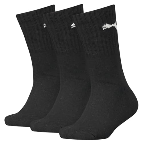 PUMA Unisex Kinder Socken (3er Pack), Schwarz, 35-38 EU