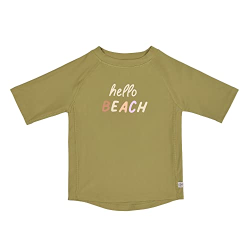 LÄSSIG Baby Kinder Schwimmshirt Badeshirt Kurzarm UV Schutz/Short Sleeve Rashguard Hello Beach moss, 19-24 Monate, Größe: 92