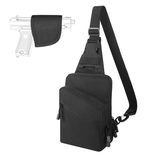 EDC Sling Brusttasche, Taktische Umhängetasche, Verdeckter Waffentasche, Trage Schulterrucksack für Männer, Reisen, Wandern, Outdoor