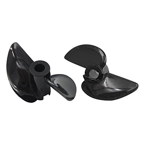 Paowsietiviity 2 Stück Unterwasser-Propeller für RC Boot Schiff Außenbordpropeller 3 mm Schaft Ersatzteile, schwarz, 34 x 3 mm