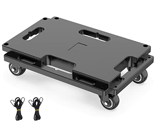 SOLEJAZZ Transportroller Set, 200kg Tragkraft, MöBeltransportwagen Koppelbar, Umzugshelfer MöBeltransportrollen, Schwarz, 1 Packung