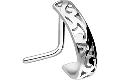 PIERCINGLINE Chirurgenstahl Nasenpiercing | orientalisches Design | Piercing Nase Stecker | Farbauswahl