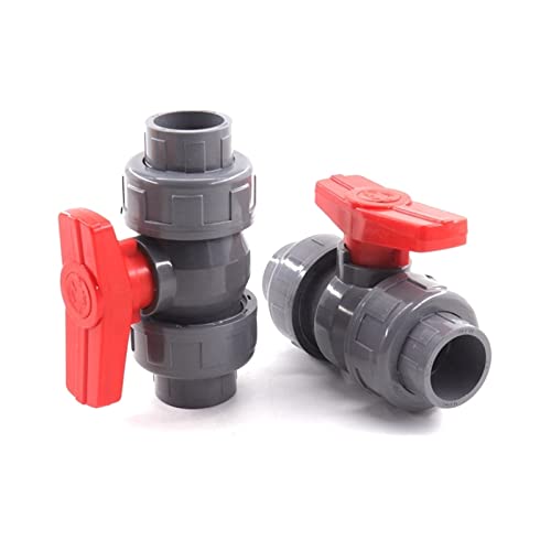 1~5 Stück 20~50 mm PVC-Rohrkugelhahn Gartenbewässerung Wasserrohrverbinder Fittings Aquarium Rohrverbindung Absperrventil 1Stk (Color : Inner Dia 40mm, Size : 1pcs)