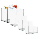 GarPet Aquarium Becken 40x25x25 cm 25 L rechteckig Glas Aquariumbecken Garnelenaquarium Mini Aquarium Salzwasseraquarium Nanobecken