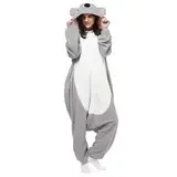 LBJR Erwachsene Cosplay Schlafanzug Tierkostüme Jumpsuit Onesie Nachtwäsche Overall Fasching Karneval Halloween Pyjama