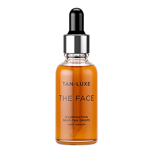 TAN-LUXE THE FACE Selbstbräuner-Tropfen, mittel, Bräunungstropfen zur Hautpflege für individuelle Gesichtsbräunung, tierversuchsfrei und vegan, 10 ml