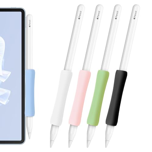 RCIDOS 5 Farben Für Apple Pencil Griff Geeignet Für Apple Pencil 2 Und Apple Pencil Pro Verbesserte Version Von Silikon Apple Pencil Hülle（Unterstützt Magnetisches Laden）