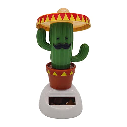 LICHENGTAI Auto Armaturenbrett Tänzerin Wackelköpfe Spielzeug Solarbetriebenes Deko, Solar Wackelfigur Kaktus Tanzendes Spielzeug Schüttelndes Niedliches Kaktus Dekoration Wackel Tier Figuren Statue