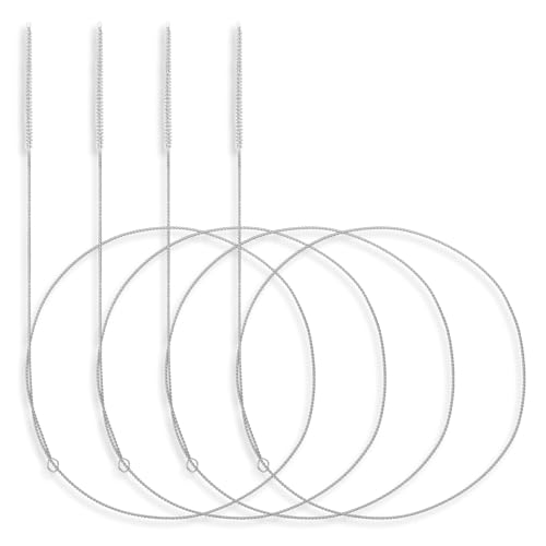 cobee Pfeifenreiniger Lang, 4 Stück Schlauchbürste 1m Reinigungsbürste Edelstahl Schlauchbürste Rohrbürste Multifunktionale Bürste für Strohhalmrohr Schlauch Flaschen(Durchmesser 0.65cm)