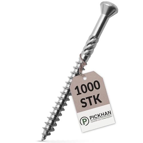 1000 Stk Terrassenschrauben 5 x 60 mm für Terrassenbau Edelstahl rostfrei Holzdielen