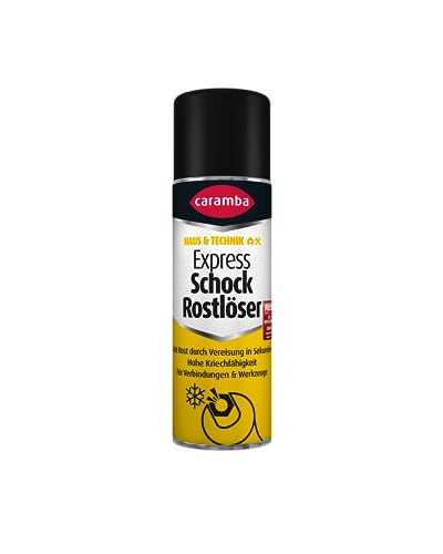 Caramba Express Schock Rostlöser Duo Sprühkopf (250 ml) – Rostlöser Spray vereist und löst Rost in Sekunden – säure- und silikonfreier Rostentferner mit Rost-Schockformel