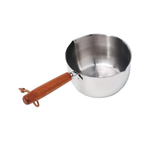 HOgardenME 500 ml Mini Öltöpfe Edelstahl Milchtöpfe Haushalt Küche verdickte Pfanne Butter Schmelztopf Soße Kochen Heiße Topf Suppe Kochtopf Hot Oil Pot Pan