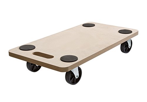 SCHEPERS Rollbrett Transportrolle Möbelroller Roller Transporter 200kg | 58 x 30 x 12 cm | MDF Braun