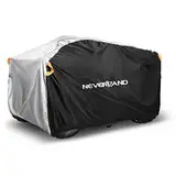 Neverland Quad Abdeckplane ATV Fahrzeug Quad Abdeckung Wasserdicht Abdeckplane für Quad Schutz Cover 190T Wendbarer Stoff Winterfest Staub Regen UV-Schutz Schwarz mit Silber 256 * 110 * 120cm