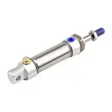 BADIKA Mini-Rundzylinder MTA Bohrung 16 20 25 32 40 50 63 mm Hub 25–300 mm Rundzylinder mit Feder Einfachwirkend Federrückstellung MTA Federend(Stroke 25mm-SCA,MTA16)