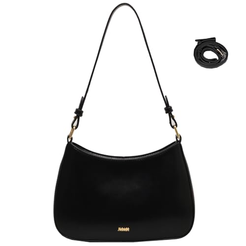 Makukke Umhängetasche Damen klein Handtasche, Y2K Crossbody Bag Damen PU Leder Schultertasche Vintage für Frauen Dating Party Einkaufe, Schwarz Tasche