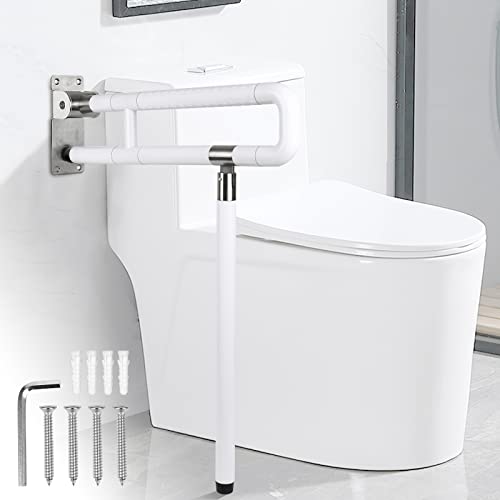 Wandstützgriff für Senioren 60 CM Haltegriff Toiletten Dusche WC, Klappbar Stützgriff Sicherheitsgriff Stützhilfe, Hochklappbar Rutschfest Wandmontage Haltegriffe Griffe