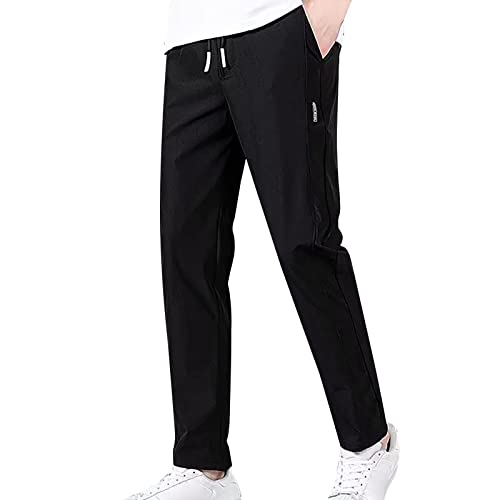 Generisch Trainingshose Herren Baumwolle warm Chino Hose Herren kurz Stretch Sporthose Herren kurz grün Wanderhose männer Sommer kurz Jogginghose Winter Herren ohne bündchen unten