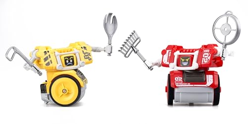YCOO Pack 2 Roboter Street Kombat Ferngesteuerte Gestensteuerung 14cm - Es Bewegt Und Schlägt Seinen Gegner - Bewegungssensoren - Ab 5 Jahren