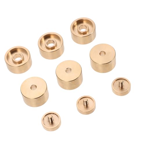 Yardwe 1 Set Trompetenzubehör Goldene Trompetenoberabdeckungen Ersatz Trompetenkappen Trompetenknopf Trompetenfingerknöpfe Kleine Knopfpresse Musikknöpfe Trompetenendkappen Aus