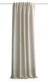 HOMEbasics | Akustikvorhang Uni | ACUSTICO | Lärm-, Hitze-, Kälte- und Zugluft-Schutz + abdunkelnd | Natur | 245 x 135 cm