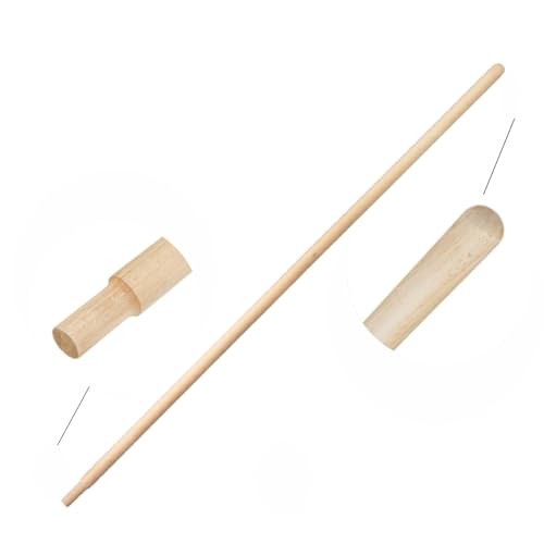 woplus Holzstiel 150cm Ø 28 mm mit Fräser unten 22mm Gerätestiel aus Holz ohne Gewinde Strassenbesenstiel Stiel für Besen oder Gartengeräte Besenstiel (Länge 150 cm)