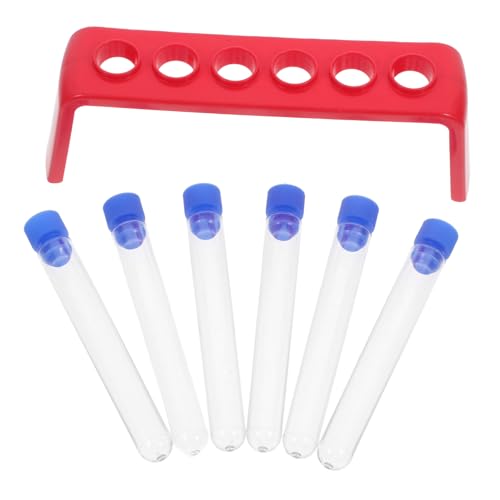 iplusmile 6stücke Testrohrhalter Aus Kunststoff Mit Testrohren Fach Ständer Für Kindergarten Wissenschaftsexperimente Und Kreative Projekte
