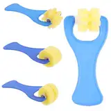 PHENOFICE 4 Stück Kinder bastelset basteln für Kinder diamentpaiting Kinder Crafts for Bastelbürsten aus Schaumstoff Schwämme Ziehstempelversorgung Malutensilien für Kinder Plastik Blue