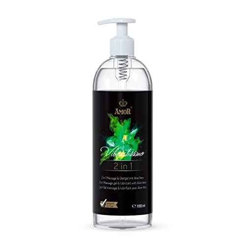 Vibratissimo 2-in-1 Play Gel 1000 ml I Liebes- & Gleitgel mit Aloe Vera I Wasserbasierte Gleitgele I Lubricant Gel für Silikon Toys & Latexkondome geeignet I water based lubrication