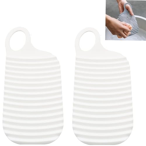 BOBOZHONG Mini-Waschboard,2 Stück tragbar Mini-Waschpanel,rutschfest Mini-Waschpanel,Mini Wash Board,Reinigungswerkzeug für Waschbrett,Kleidung für Kinder,Waschen