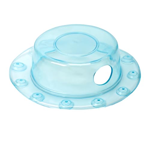 SYF-UN Badewannen-Überlauf-Abdeckung, fügt Zoll Wasser für Freizeitbad hinzu, starke Saugnäpfe Dichtung für Badewannenstopfen, 15,2 cm Durchmesser, transparent (Blau)