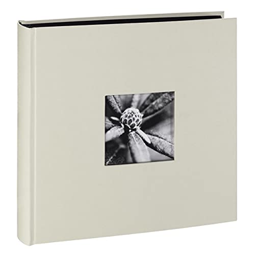 Hama Fotoalbum Jumbo 30x30 cm (Fotobuch mit 100 schwarzen Seiten, Hochzeitsalbum für 400 Fotos, Gästebuch zum Selbstgestalten und Einkleben) weiß