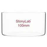 stonylab Kristallisierschale, Dickwandige Kristallisierschalen aus Hochwertigem Borosilikatglas für Kristallisation und Verdampfung im Labor, Flacher Boden, Ohne Ausguss, 300 ml