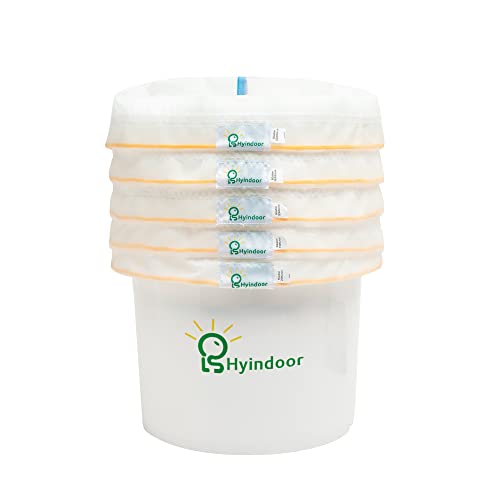 Hyindoor Bubble Bags All Mesh 5 Gallonen 5 Beutel Set Krautig EIS Essenz Extractor Kit für Kräuterextraktion und Produktion von Hasch durch Eisextraktion